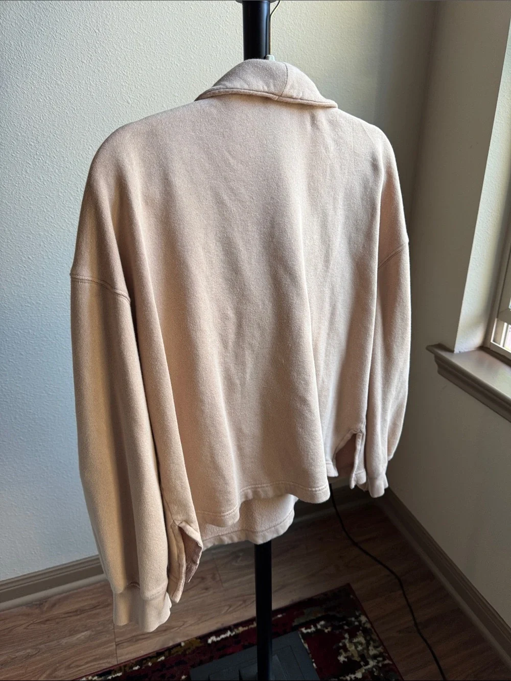Old Navy Neutral Beige Half-Zip Fleece Pullover